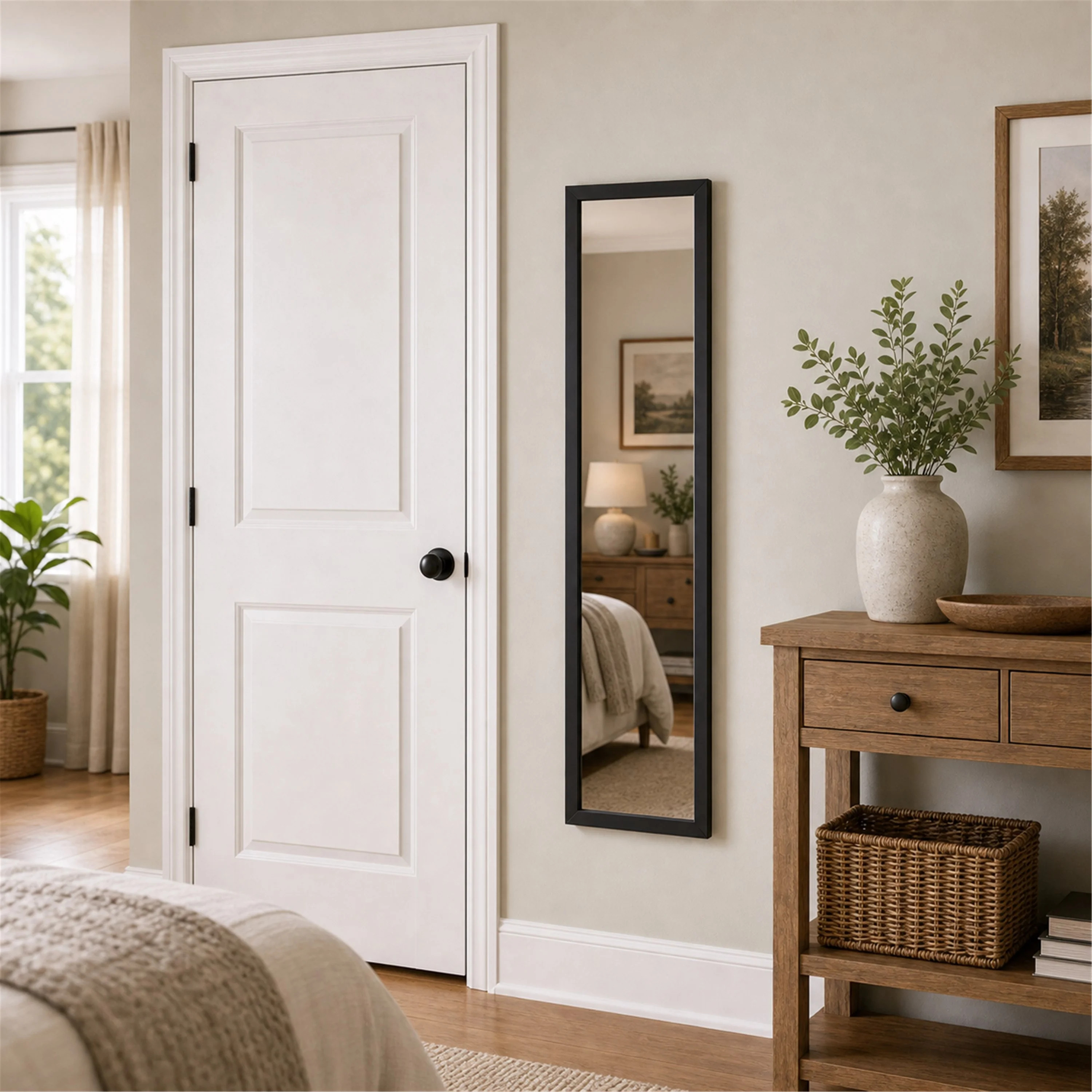 Mainstays 13x49 Gold Rectangle Large Wall Mirror for Bathroom or Living Room | Walmart (US)