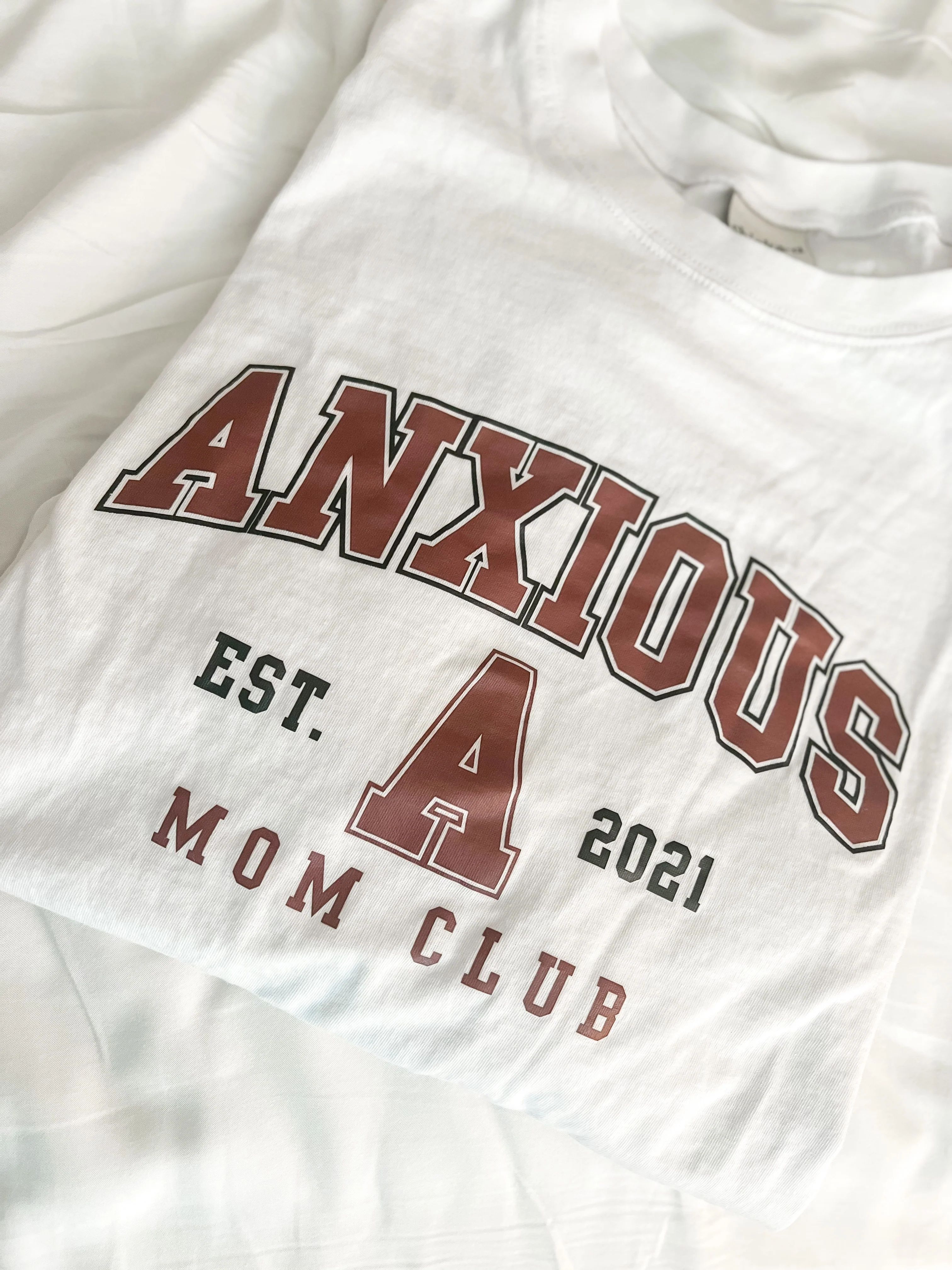 Anxious Mom Club Tee - White | Good Morning Baby