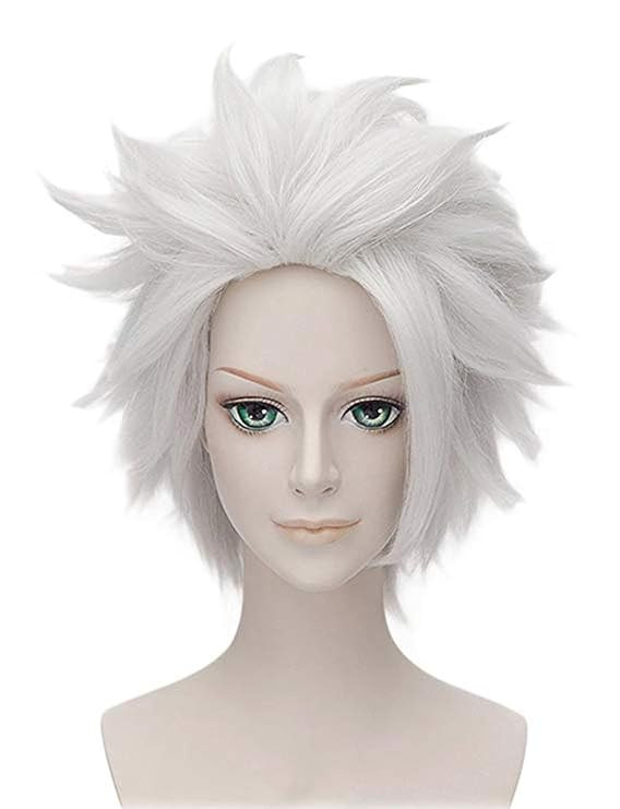 Morvally Ursula Wig Silver Grey Anime Short Layered Cosplay Costume Halloween Wig for Adult | Amazon (US)