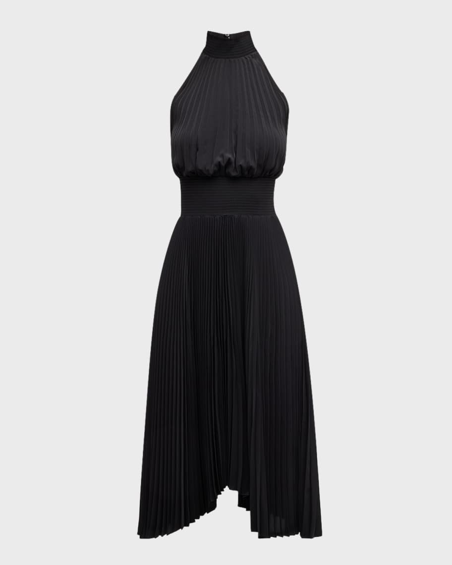 A.L.C. Renzo Pleated Halter Dress | Neiman Marcus