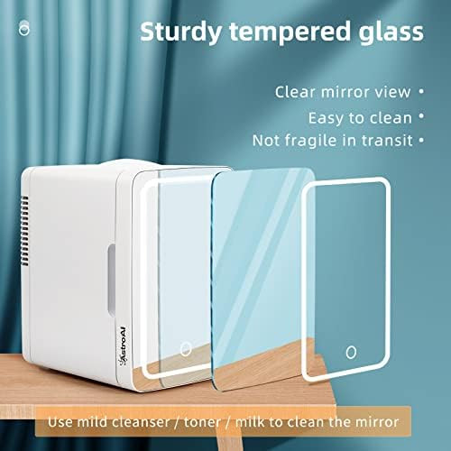 AstroAI Skincare Fridge 6 Liter/8 Can Beauty Fridge with LED Light 110V AC/12V DC Thermoelectric ... | Amazon (US)