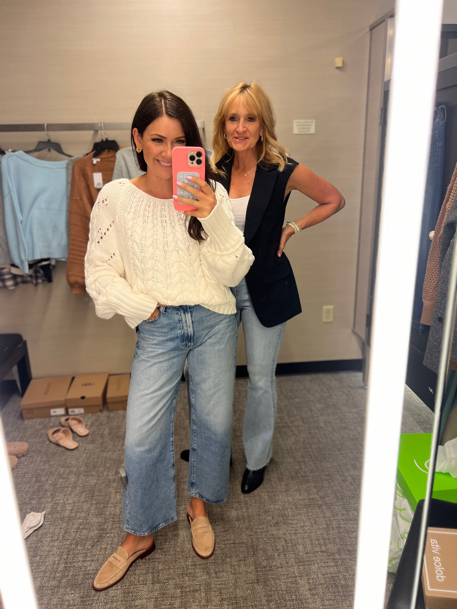 Medium free people sweater
Sized down in mother jeans
Sized down in rag & bone jeans
XSmall in long vest

#LTKSummerSales #LTKSaleAlert #LTKxNSale