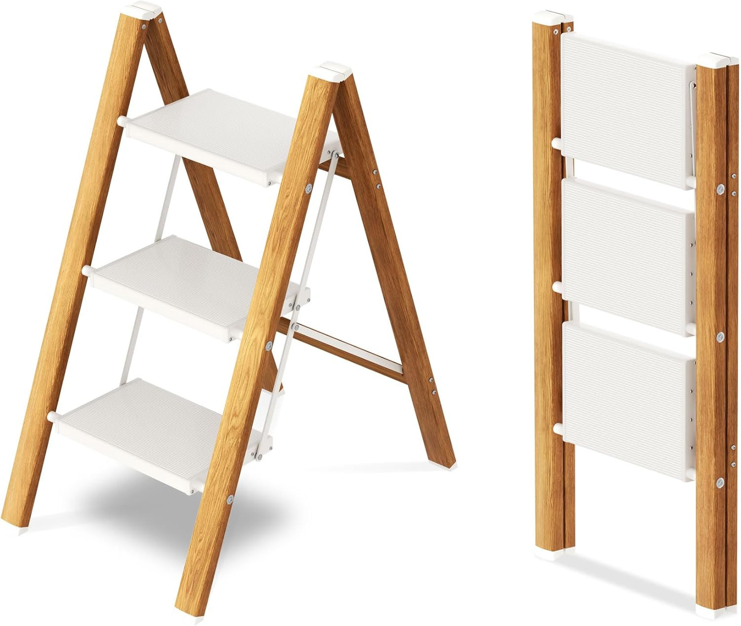 3 Step Ladder,Aluminum Lightweight Folding 3 Step Stool with Anti-Slip Wide Pedal,330lbs Capacity... | Amazon (US)