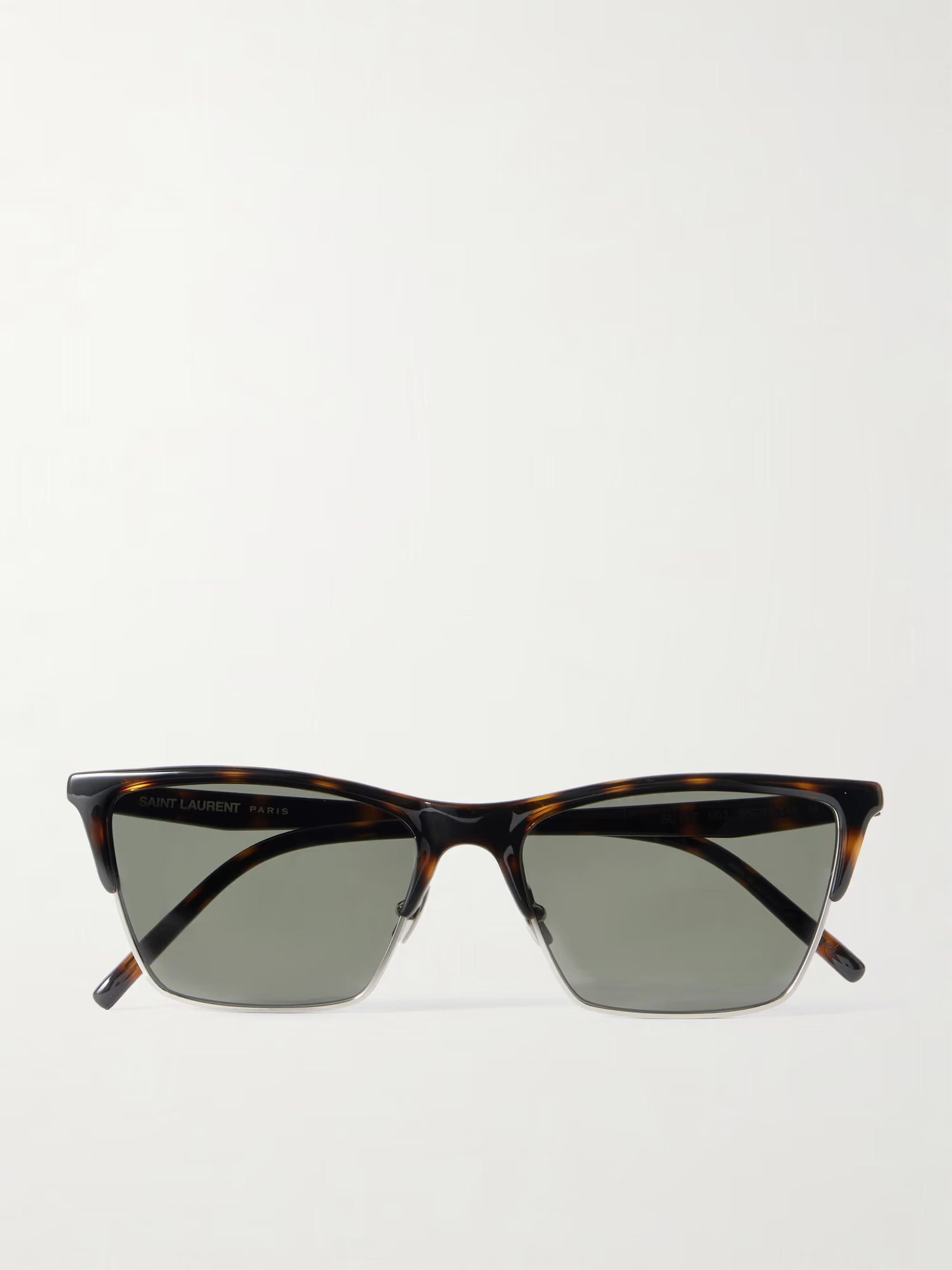 D-frame tortoiseshell acetate and silver-tone sunglasses | NET-A-PORTER (US)