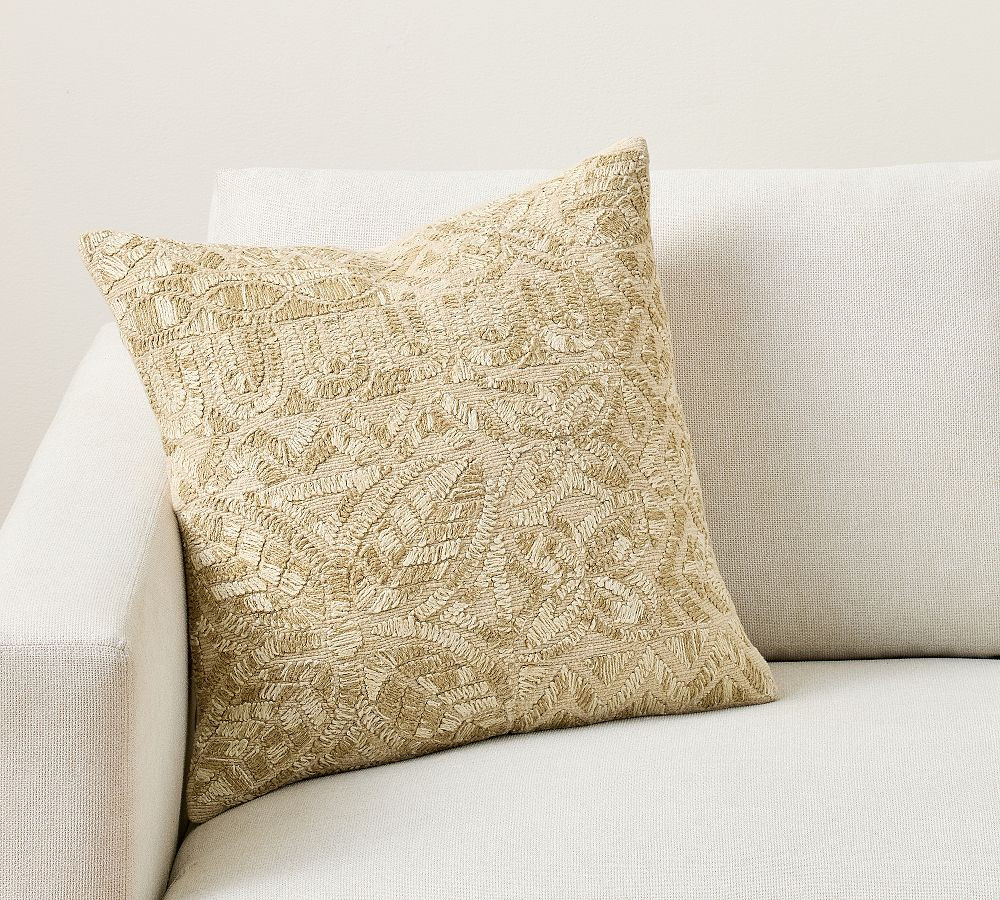 Cove Embroidered Pillow | Pottery Barn (US)