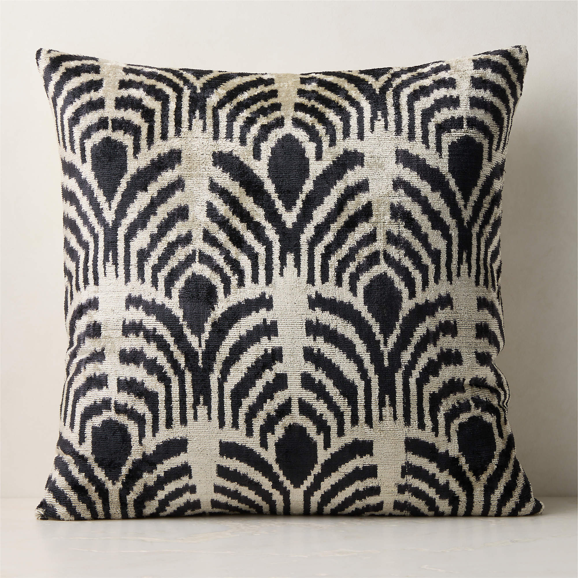 Ada Turkish Silk Throw Pillow with Down-Alternative Insert 23"x23" | CB2 | CB2