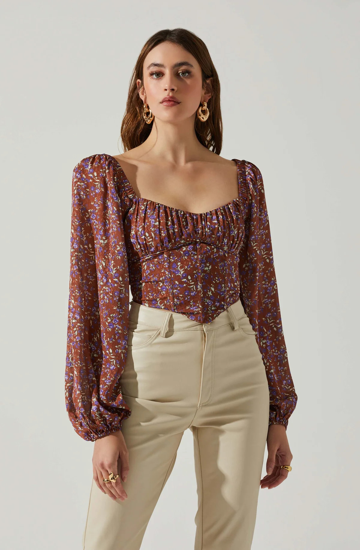 Penny Floral Puff Sleeve Top | ASTR The Label (US)