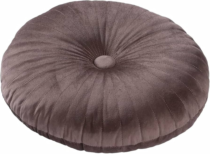 HLOVME Round Pillow Cushion for Couch Velvet Decorative Small Throw Pillow Solid Color for Living... | Amazon (US)