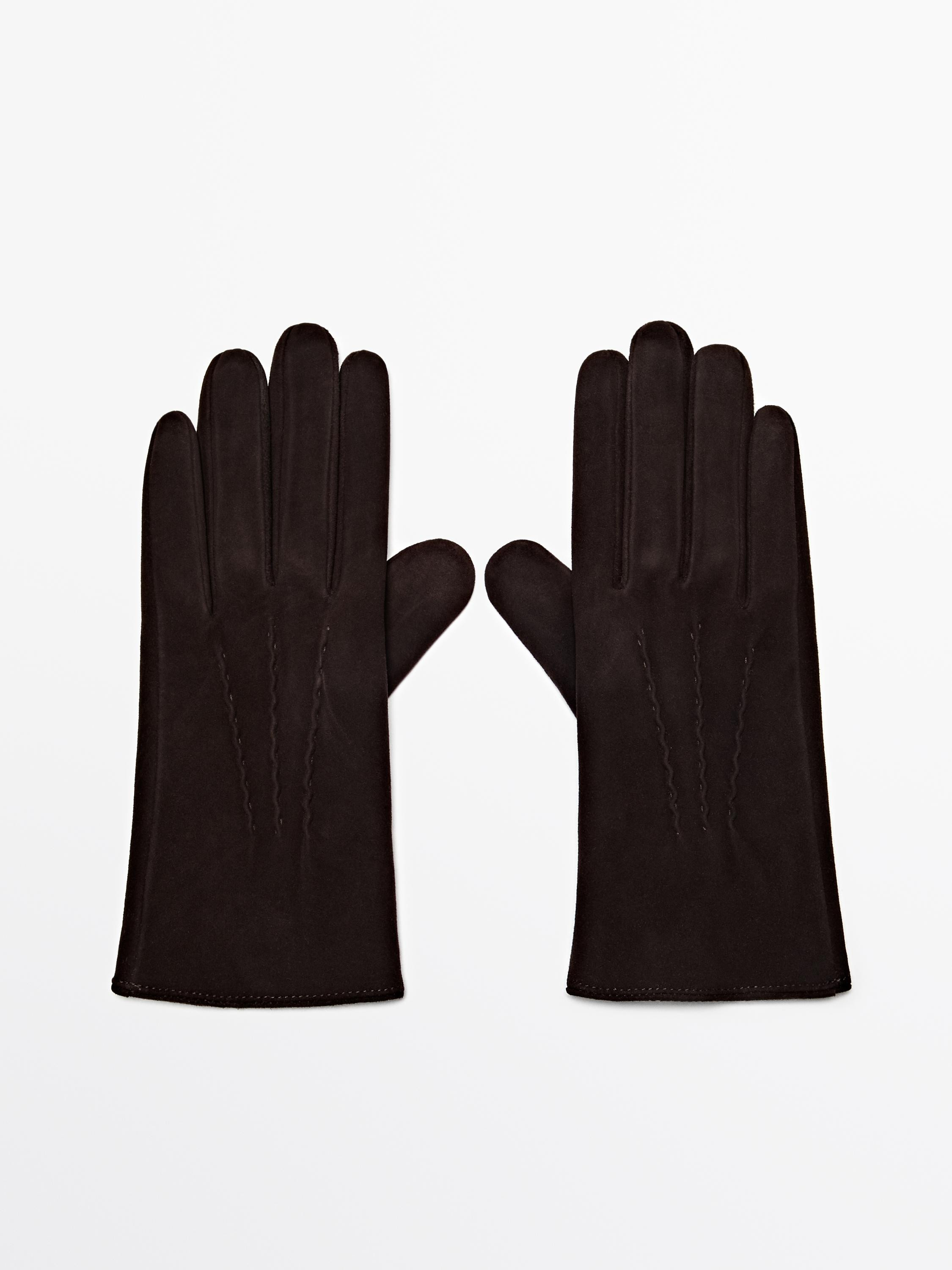 Handschuhe aus Wildleder | Massimo Dutti DE