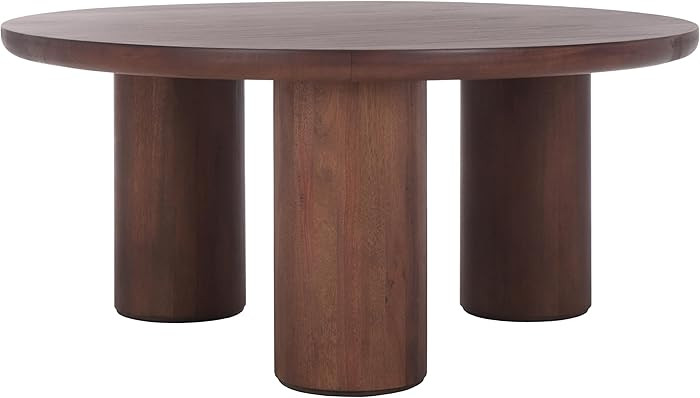 SAFAVIEH Home Collection Mork Brown 3-Leg Round Coffee Table | Amazon (US)