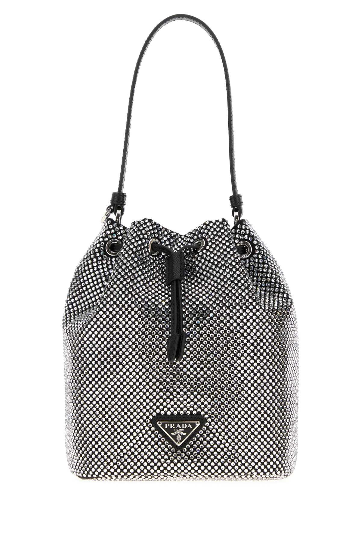 Prada Embellished Satin Bucket Bag | Italist.com US