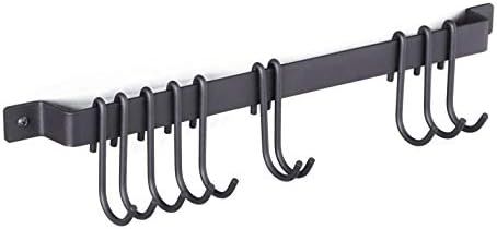 Wallniture Gourmet Kitchen Rail with 10 Hooks | Wall Mounted Wrought Iron Hanging Utensil Holder ... | Amazon (US)