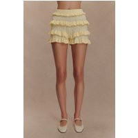 Amy Pointelle Knit Frill Bloomers - Lemon I MESHKI I Size L | MESHKI US