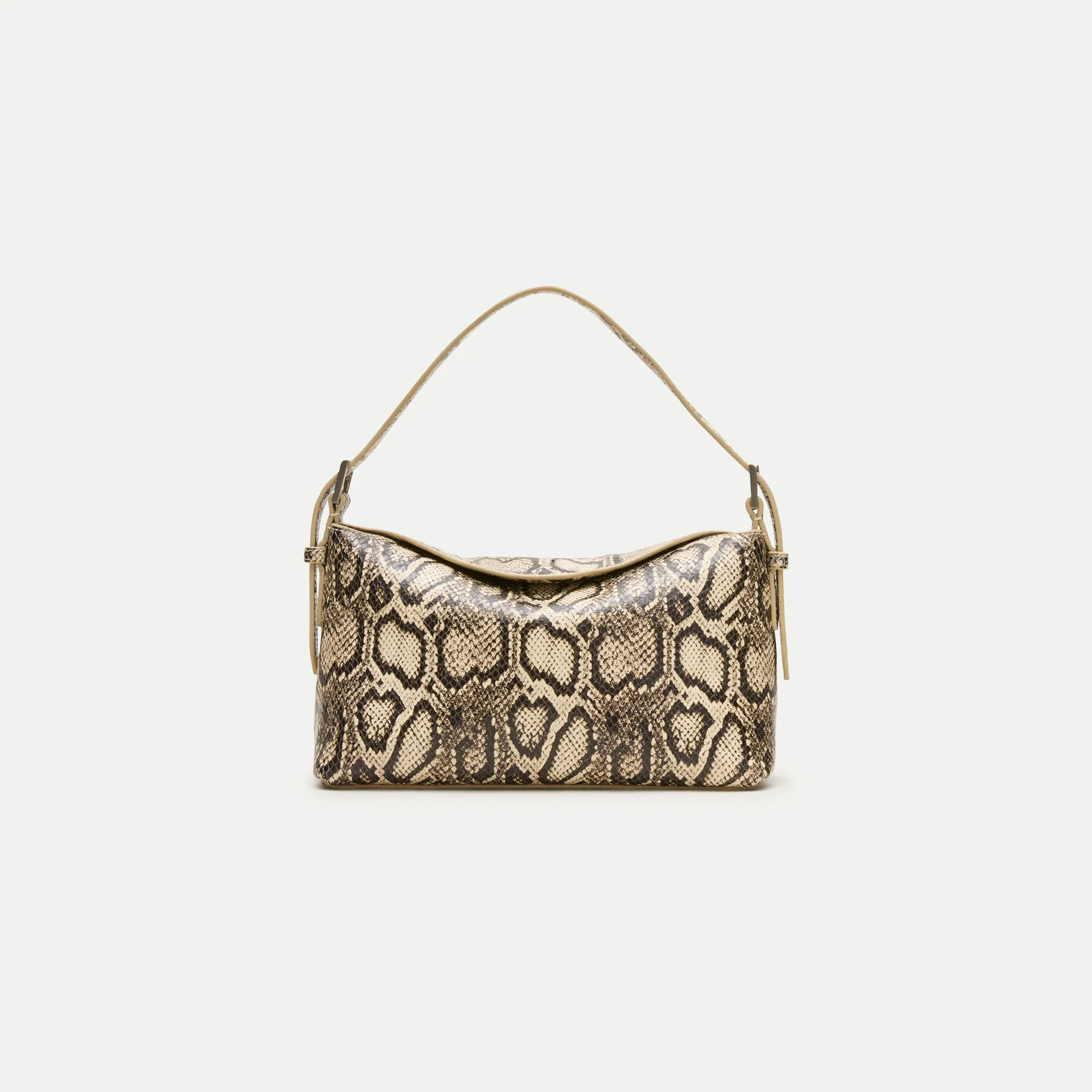 Berkeley small shoulder bag in snake-embossed leather with adjustable strap | J. Crew US