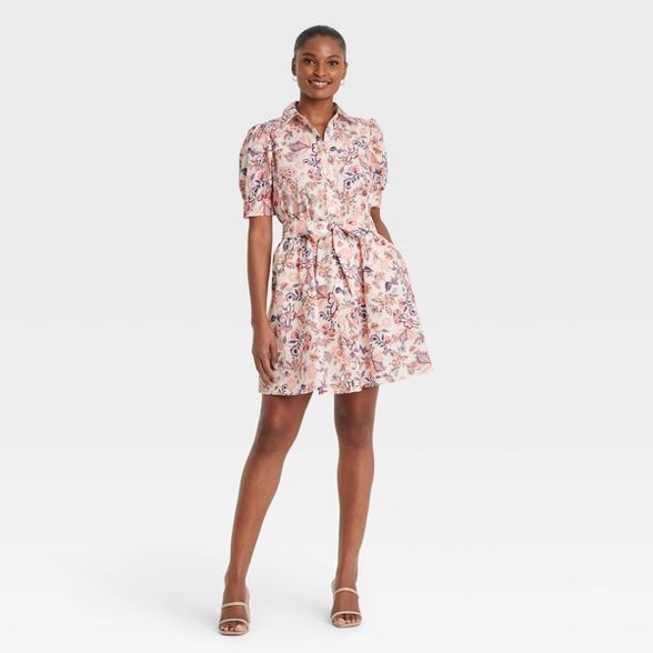 Women's Puff Short Sleeve Shirtdress - Who What Wear™ | Target