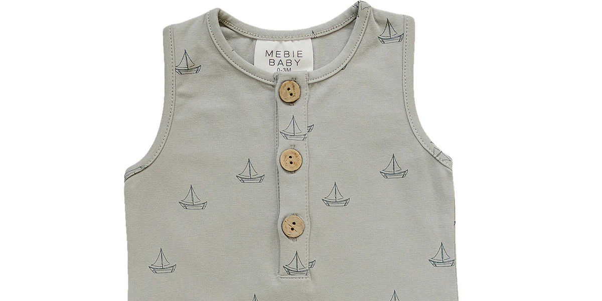 Sail Boat Short Romper | Mebie Baby