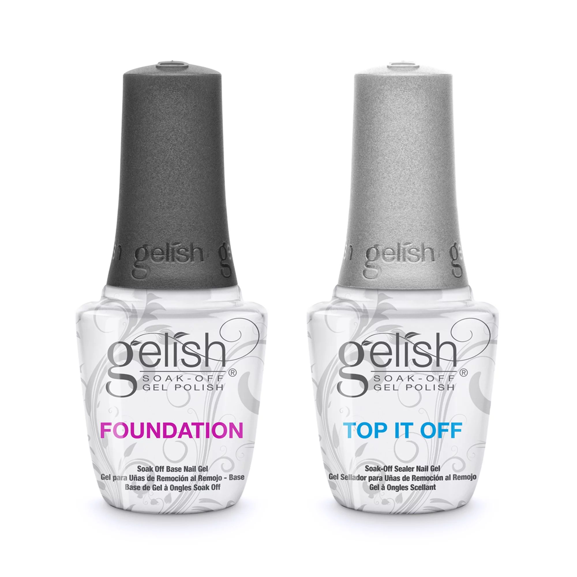 Gelish Soak-Off Dynamic Duo Foundation Base & Top It Off Sealer Gel Nail Polish, Clear, 0.5 Oz ea... | Walmart (US)
