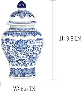 GaLouRo Blue and White Ginger Jars for Home Décor,Small Chinoiserie Porcelain, Good Ideal for Ro... | Amazon (US)