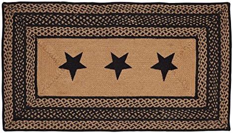 VHC Brands Farmhouse Jute Rectangular Rug with Stencil Stars 27x48 Country Braided Flooring, Coun... | Amazon (US)