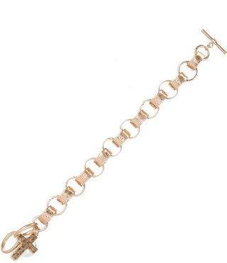 Oversized Link Bracelet with Cross | Dillard's