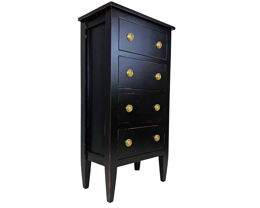 Handmade Shaker Lingerie Chest | Midnight Solid Wood Tall Dresser - Etsy | Etsy (US)