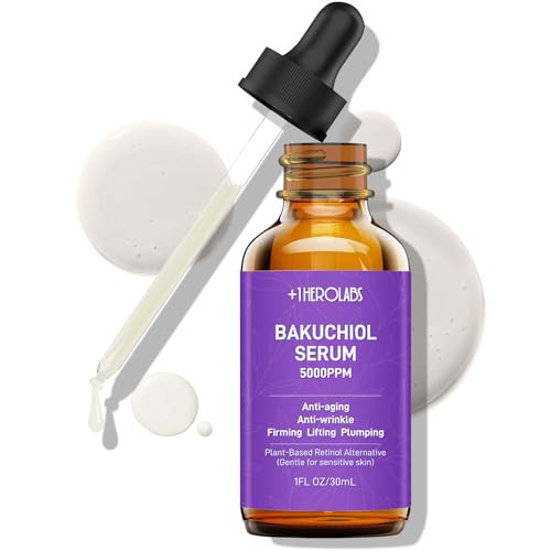 Bakuchiol Retinol Serum for Face - Retinol Alternative for Sensitive Skin with Vitamin E, Hyaluronic Acid, Collagen, Serum for Anti-Aging, Wrinkle Reduction Skin Firming & Smoothing 1 oz | Amazon (US)