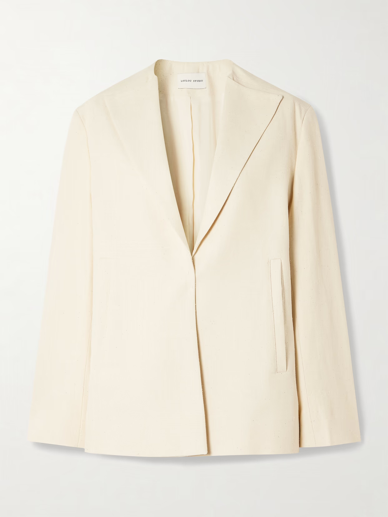 Loulou de Saison - Rocco Textured Cotton-blend Twill Blazer - Ivory | NET-A-PORTER (UK & EU)