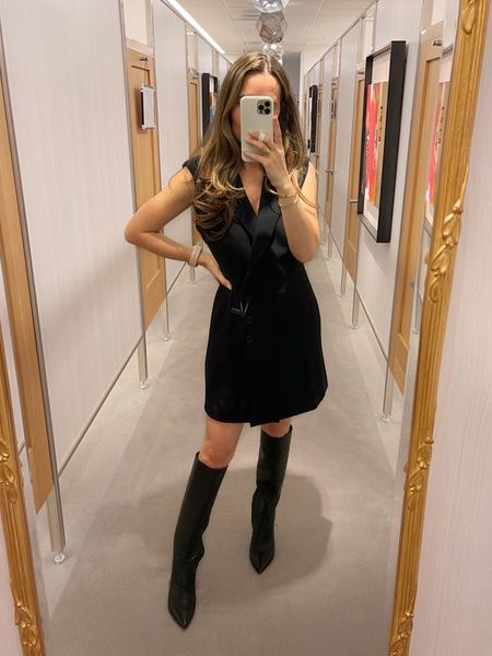 NSALE sleeveless blazer dress. Runs true to size, wearing size S with Dolce Vita boots  

#LTKSeasonal #LTKunder100 #LTKxNSale
