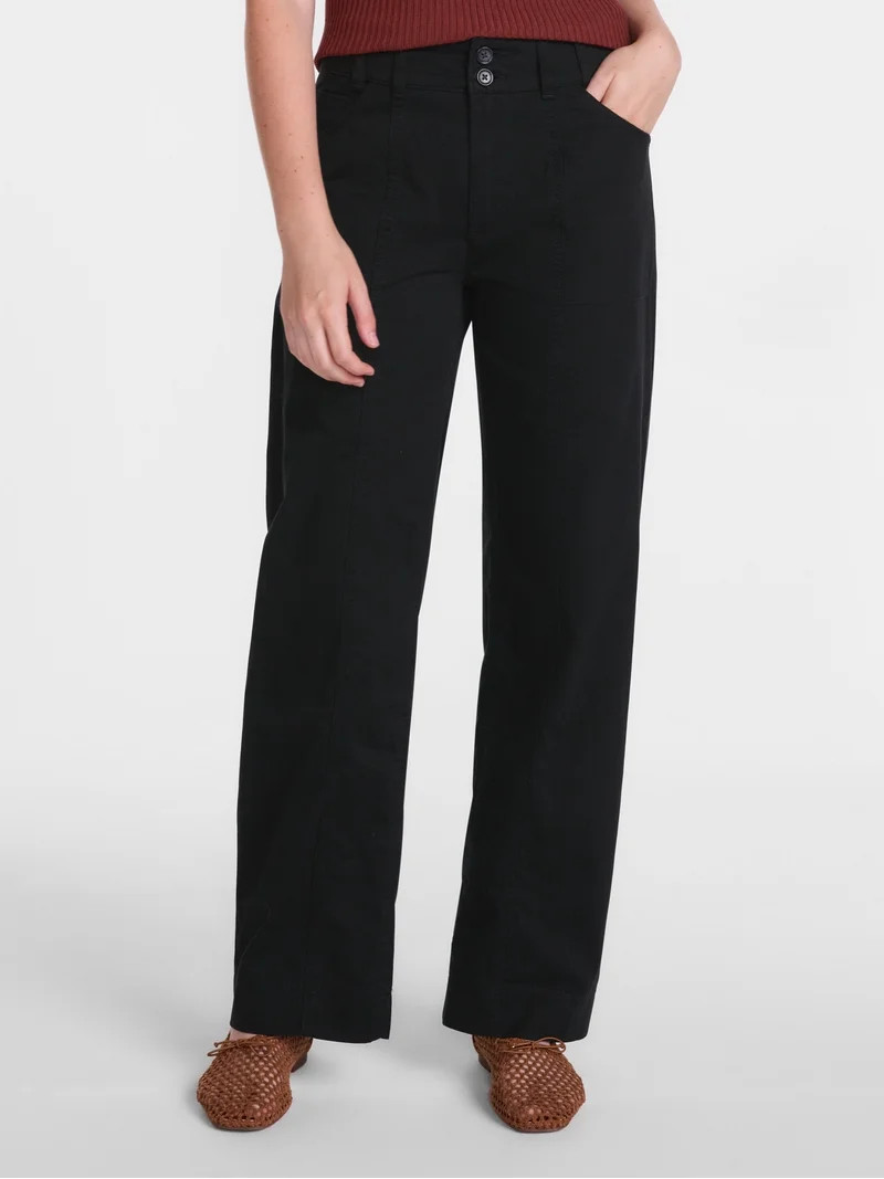 Scenario Women's Wide Leg Utility Pants, 31" Inseam, Sizes 0-20 | Walmart (US)