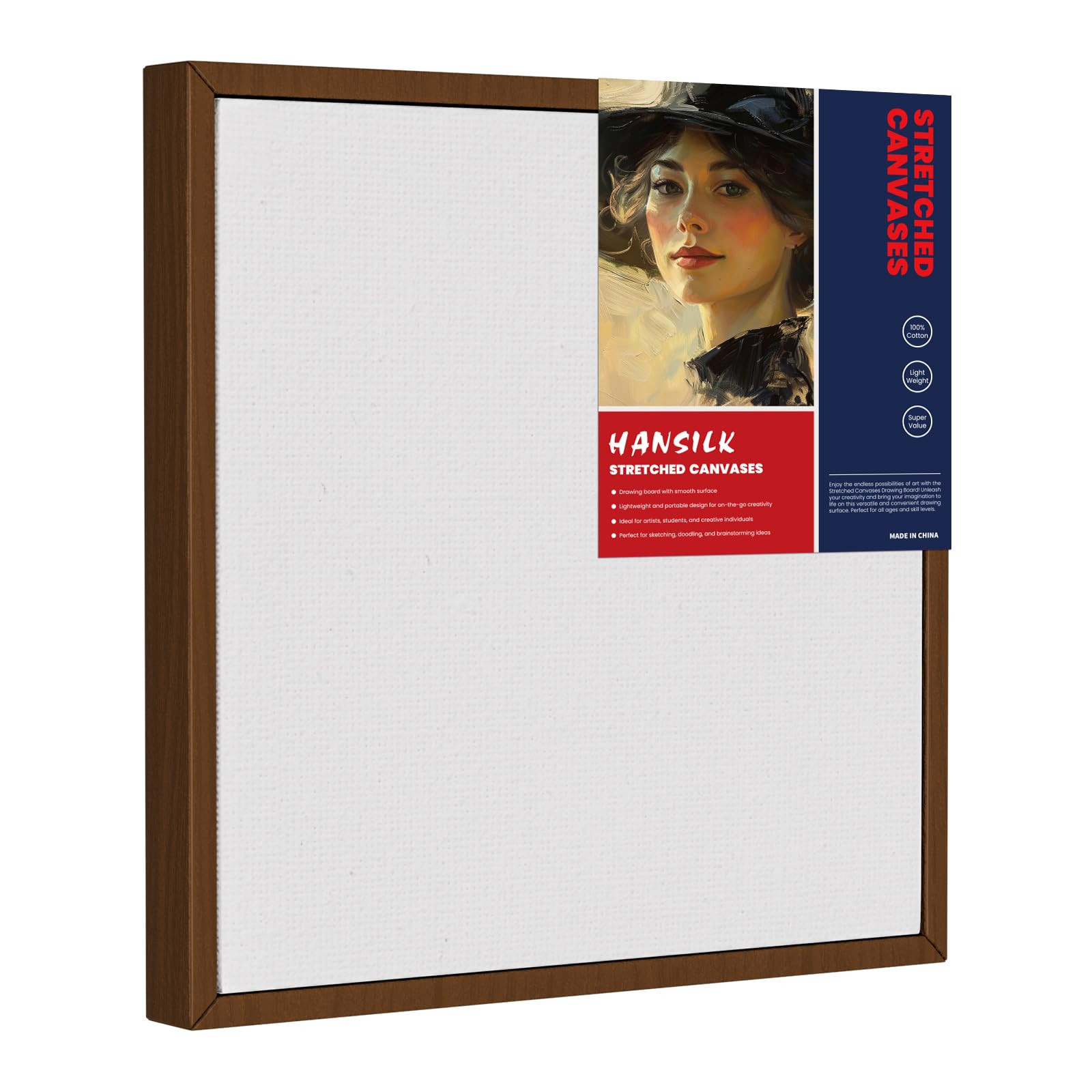 Framed Canvas Blank 10x10 - DIY Painting Art with Sturdy Wooden Frame, Modern Empty Canvas for Pa... | Amazon (US)