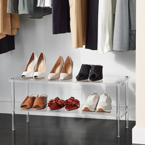 The Container Store Luxe Acrylic Shoe Rack | The Container Store