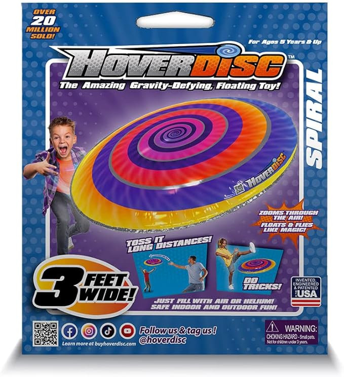 Spiral, Inflatable Floating Disc, 3 Feet Wide, Flying Toy Spinning | Amazon (US)