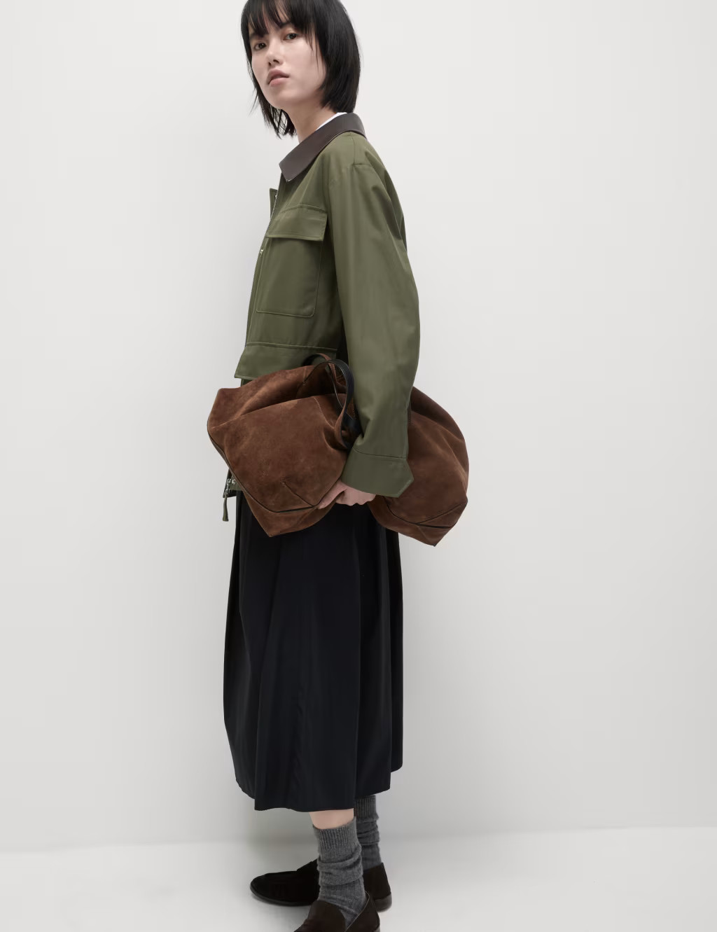 Cotton Rich Collared Short Utility Jacket | Marks & Spencer (UK)