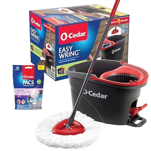 O-Cedar EasyWring Microfiber Spin Mop and Bucket Cleaning System + Lavender Pac (Variety Pack) | Amazon (US)