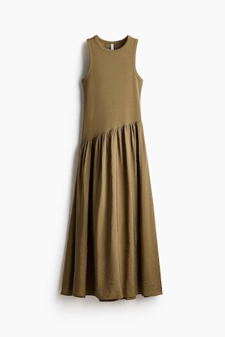 H & M - Dress with Flared Skirt - Beige | H&M (US + CA)