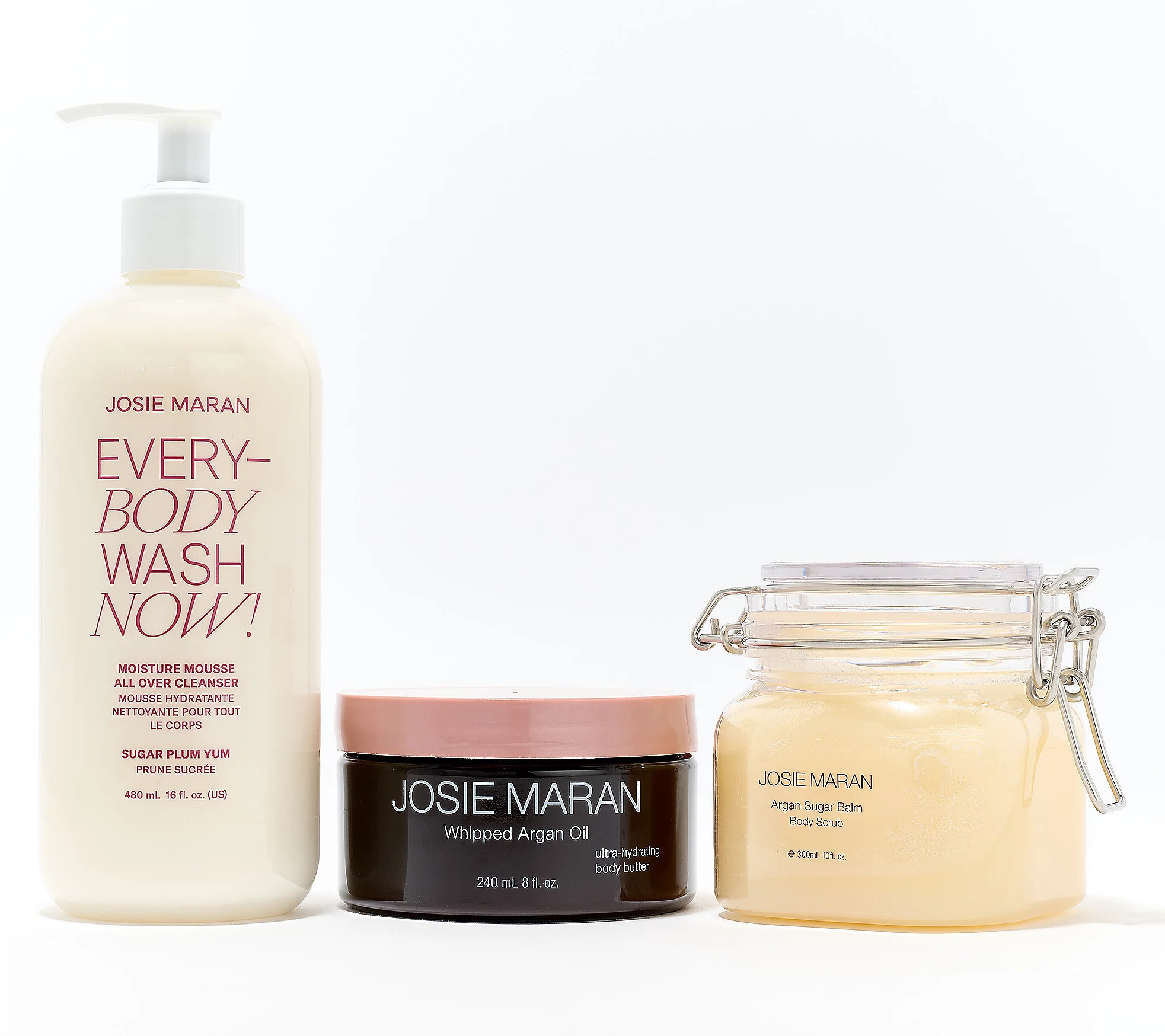 Josie Maran Cleanse Hydrate & Renew Argan 3pc. Full Body Set | QVC