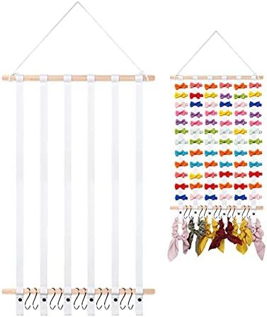 Amazon.com : SYGY Bow Holder for Girls Hair Bows, Bow Organizer for Girls Hair Bow, Clip, Hair Ti... | Amazon (US)