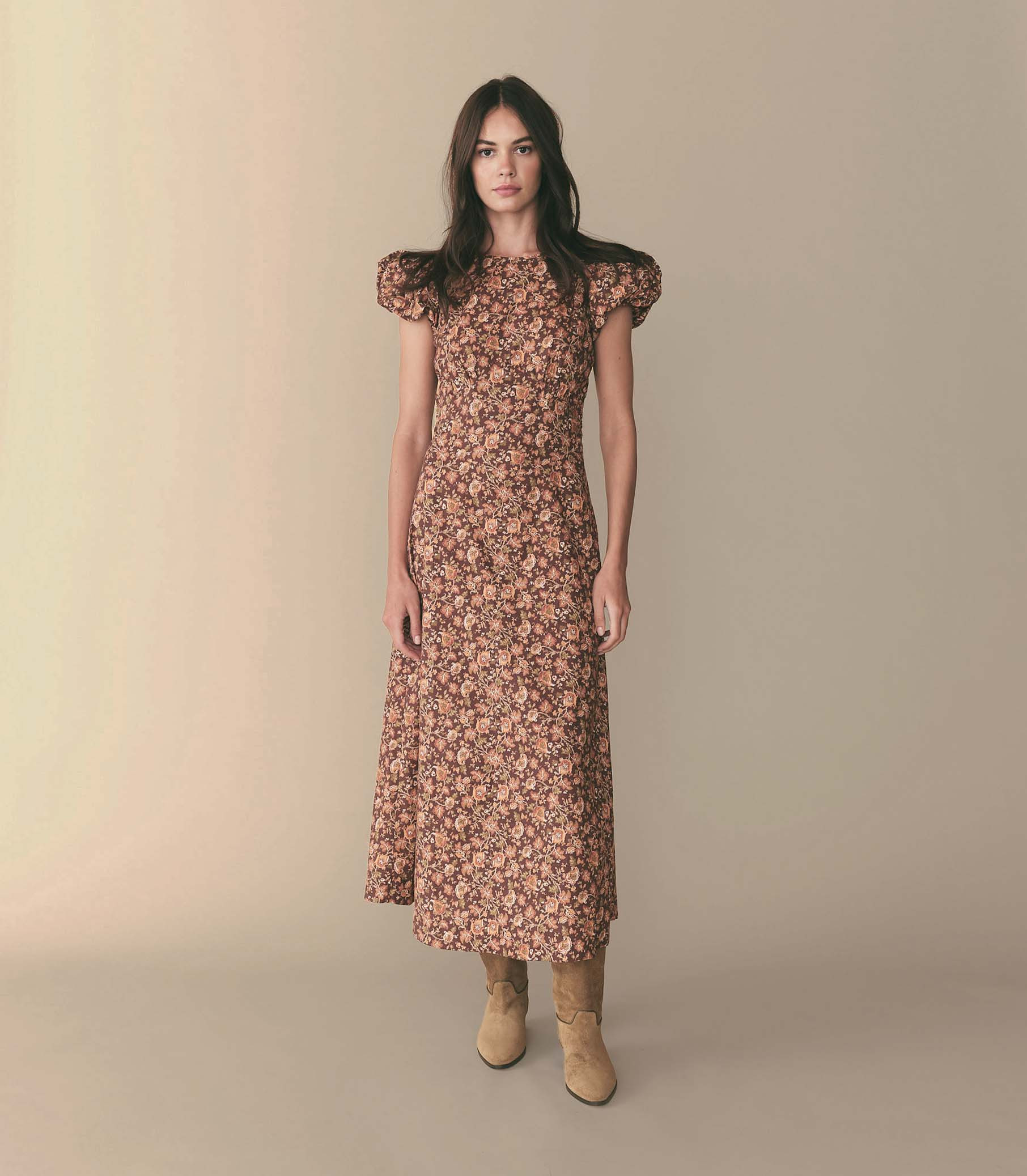 Rhodia Dress - Mulberry Vine Floral | DÔEN | DOEN