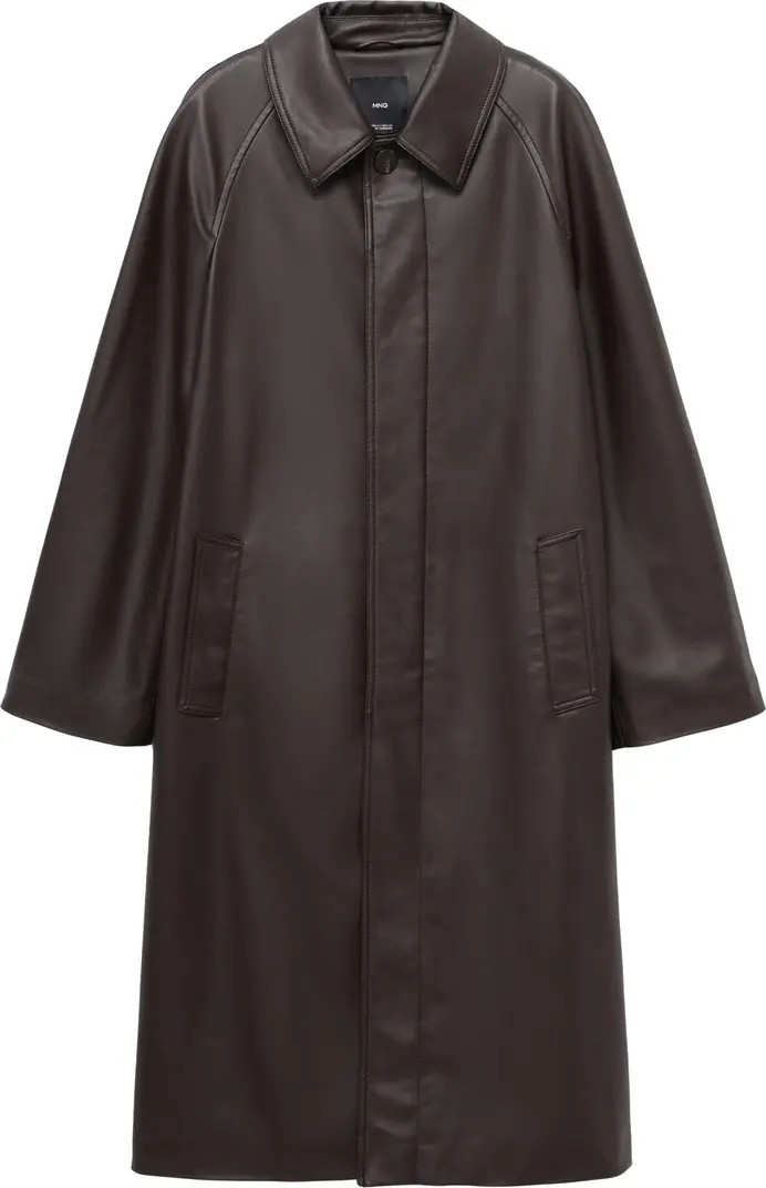 MANGO Faux Leather Coat | Nordstrom | Nordstrom