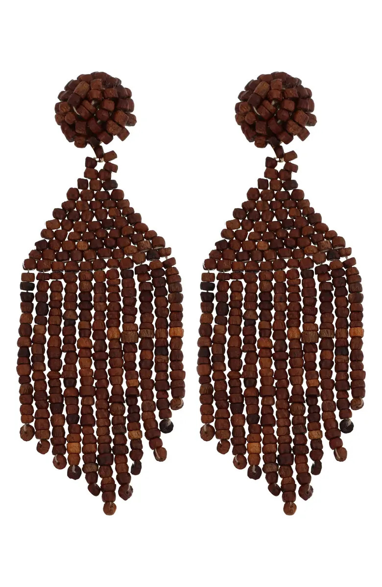 Beaded Fringe Drop Earrings | Nordstrom