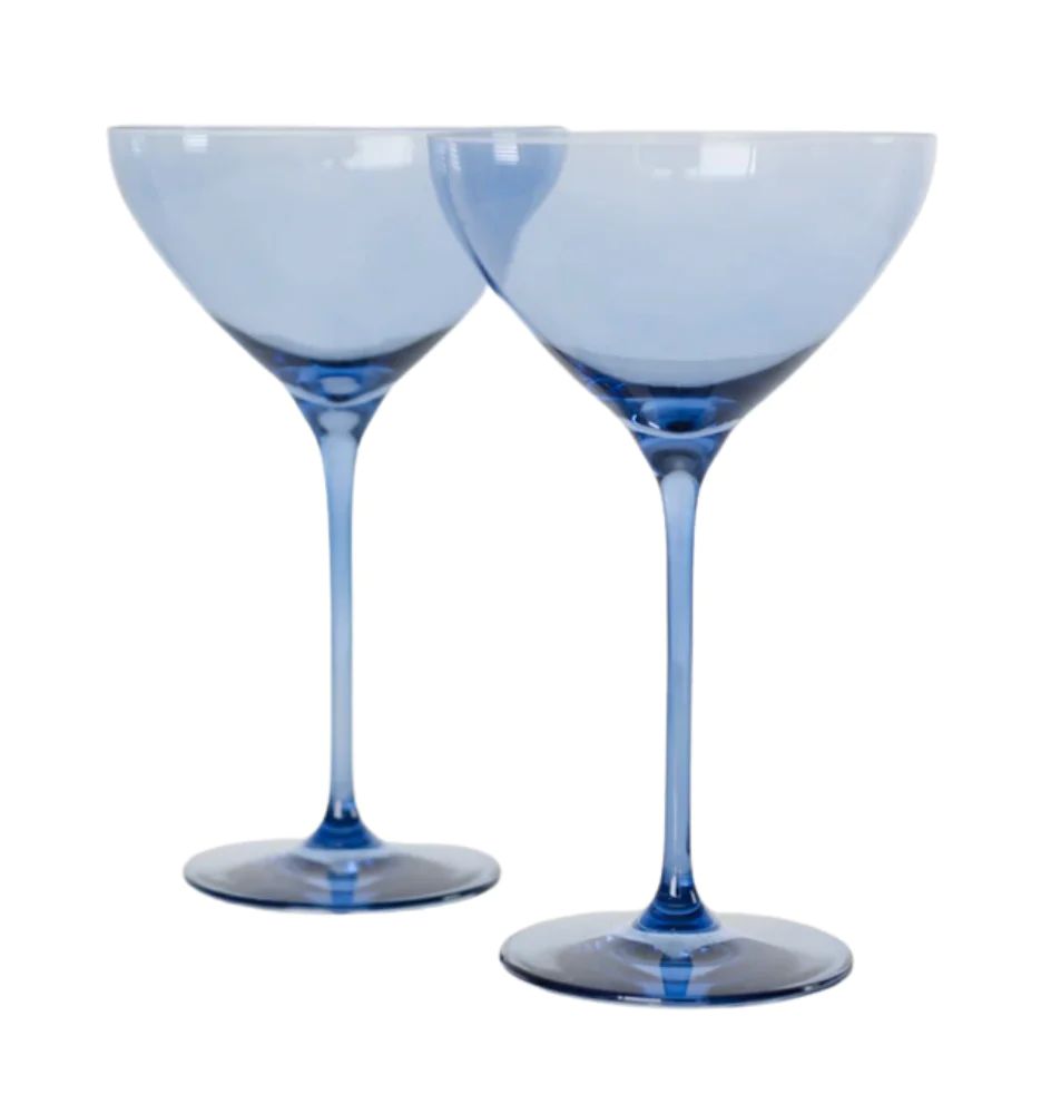Estelle Colored Martini Glass | Cobalt Blue  | Set of 2 | Christian Ladd Home