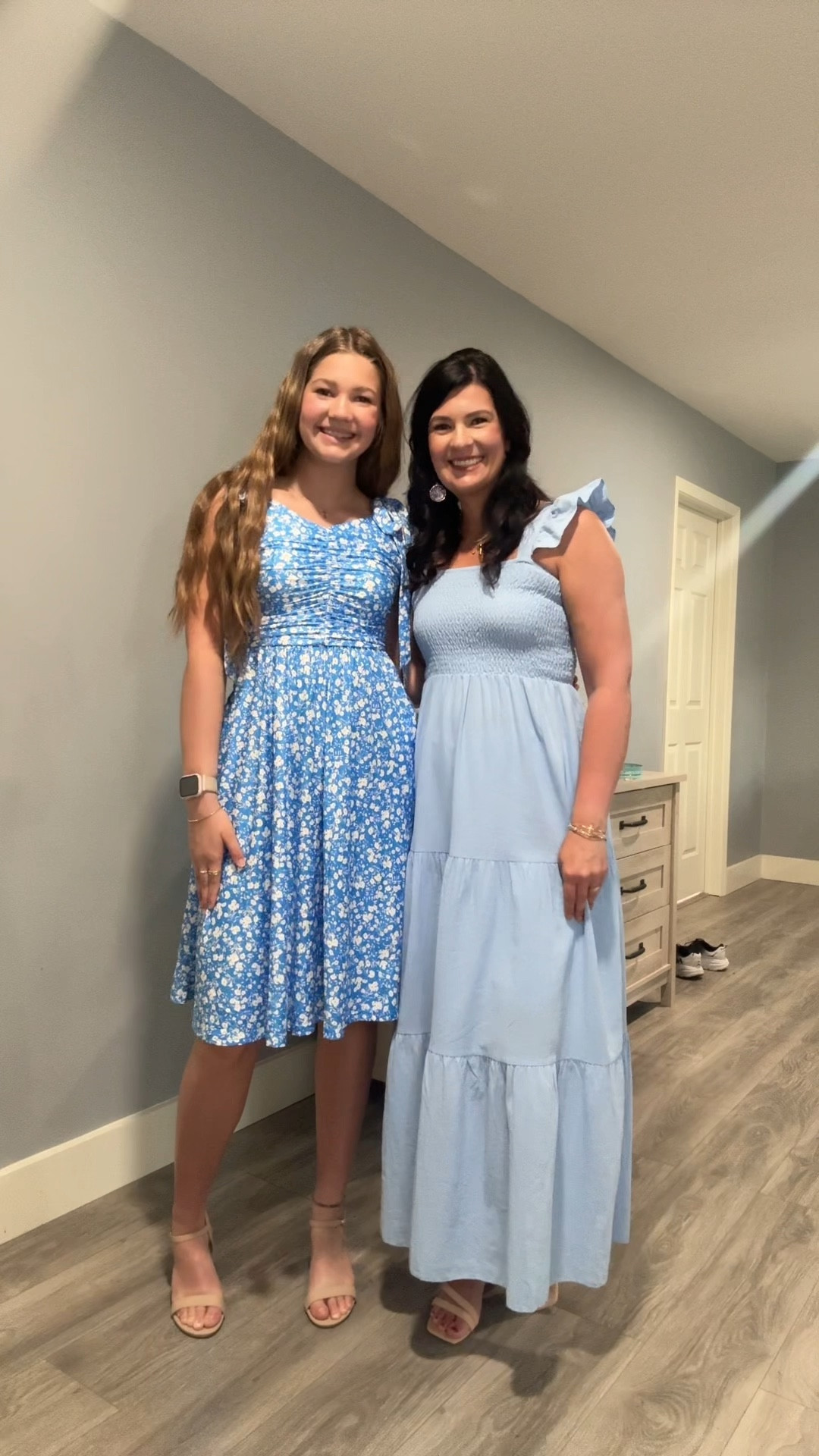 Heading out to Resurrection Day church service with my beautiful girl! 
I love coordinating with my girl! Our dresses and heels were some favorites we’ve grabbed this year, and they’re all very affordable. 
We both added gold accessories and smiles. 

#LTKSeasonal #LTKWatchNow #LTKStyleTip