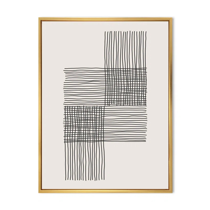 Minimal Geometric Compostions Of Elementary Forms XIX Framed On Canvas Minimalistic | Wayfair North America