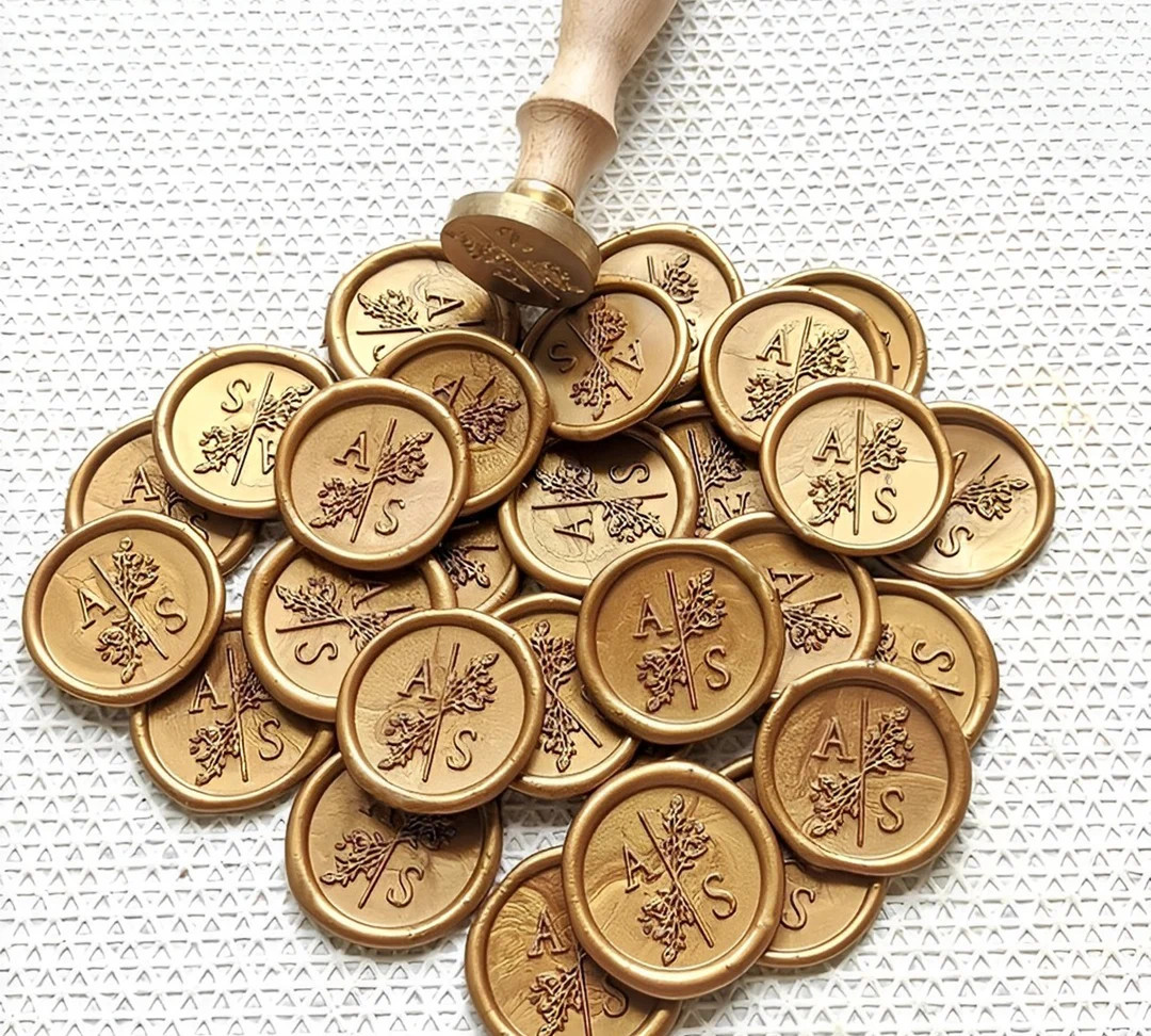 Custom Wedding Wax Seal Stickers, Handmade Wax Seals， Initial Wax Seals，Monogram Wax Seals, S... | Etsy (US)