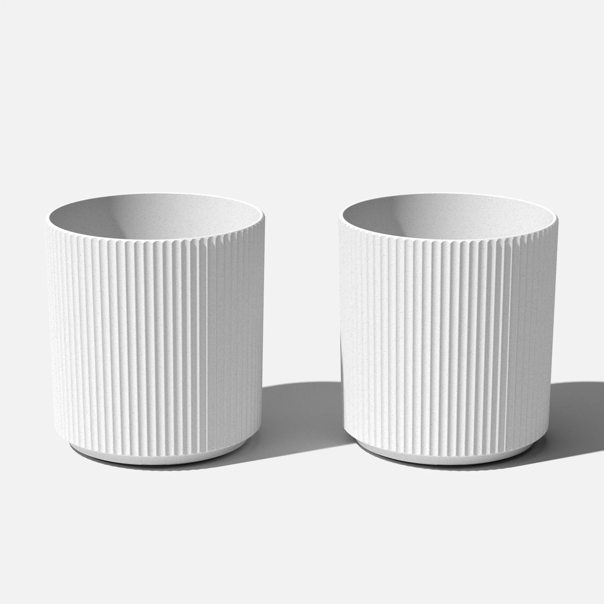 Veradek Mason Series Demi 20" Planter - 2 Pack White | Walmart (US)