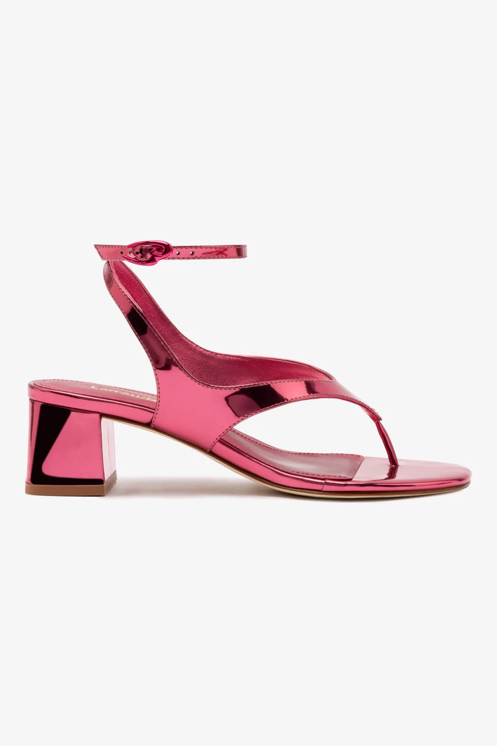 Gaia Block Sandal In French Rose Specchio | Larroude