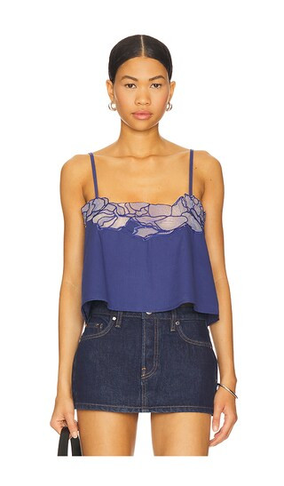 Greta Top in Navy | Revolve Clothing (Global)