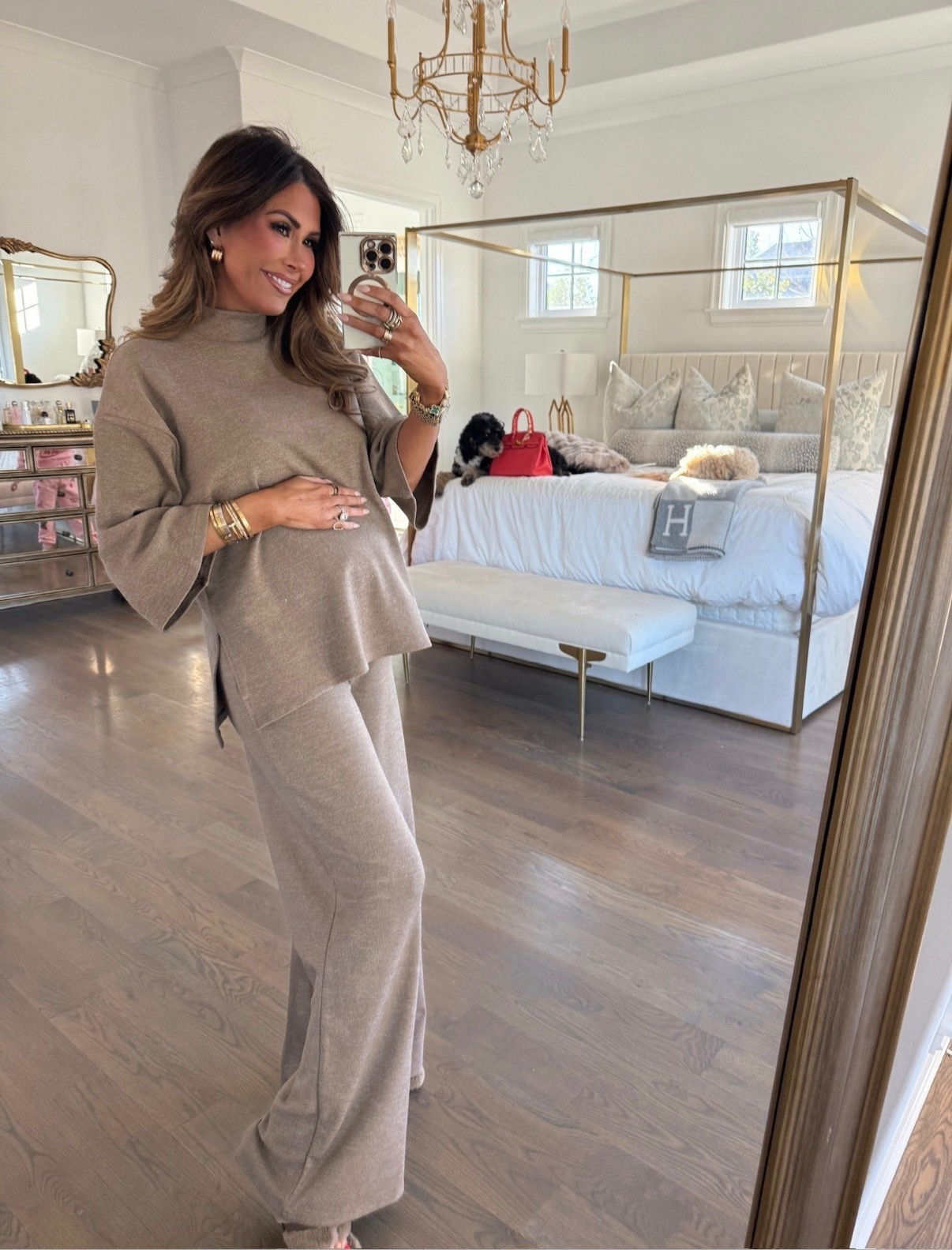 Wearing a medium in this Taupe set! It comes in chocolate brown, too!! I would have done XS before being so pregnant but this will be on repeat for the next few months! It’s not maternity but it feels like it runs big! 

Zara matching set, Matching set, Mock neck shirt, Brown set, Taupe set, Comfy outfit, Loungewear, Cozy set, Emily Ann Gemma

#LTKmomlife #LTKBump #LTKootd