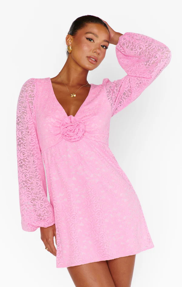 Rosetta Mini Dress ~ Pink Lovely Lace | Show Me Your Mumu