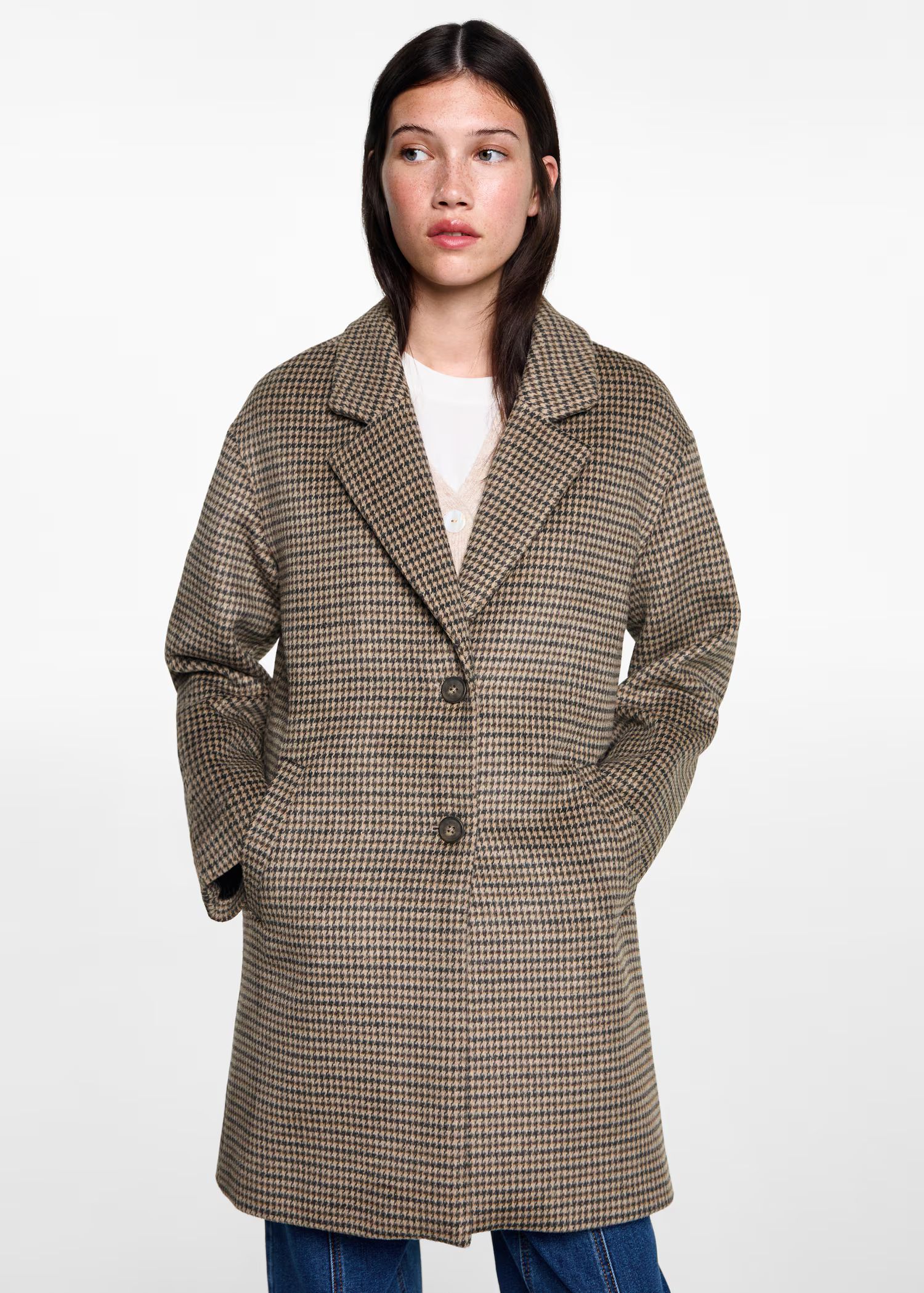 Houndstooth coat | MANGO (UK)